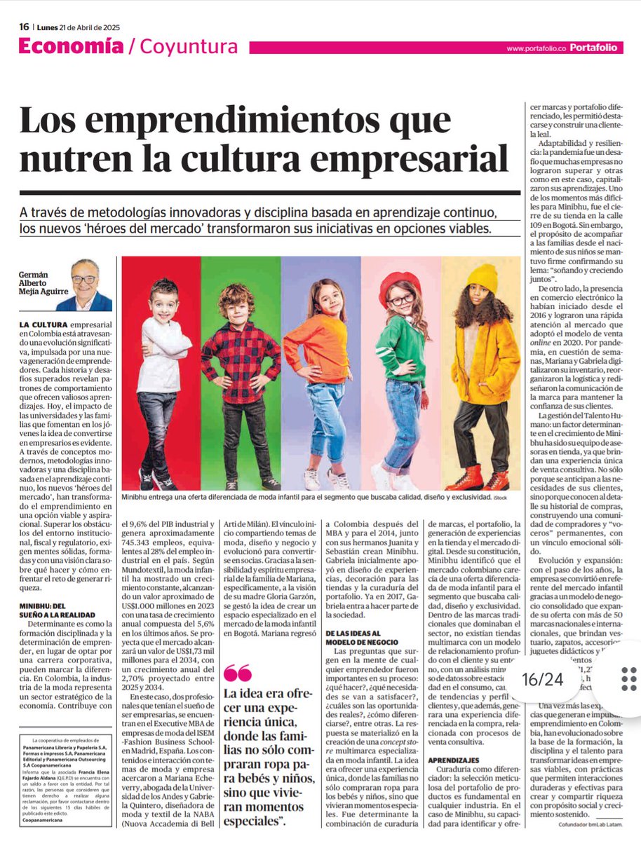 GermanMejia06's tweet photo. https://t.co/7upPYUuAaT

Caso Minibhu, una realidad de emprendedoras que se consolidan con disciplina, talento y persistencia.

Concepto de empresa con procesos innovadores, desde una estricta  lcuraduría de productos https://t.co/kOeiFgwIk0