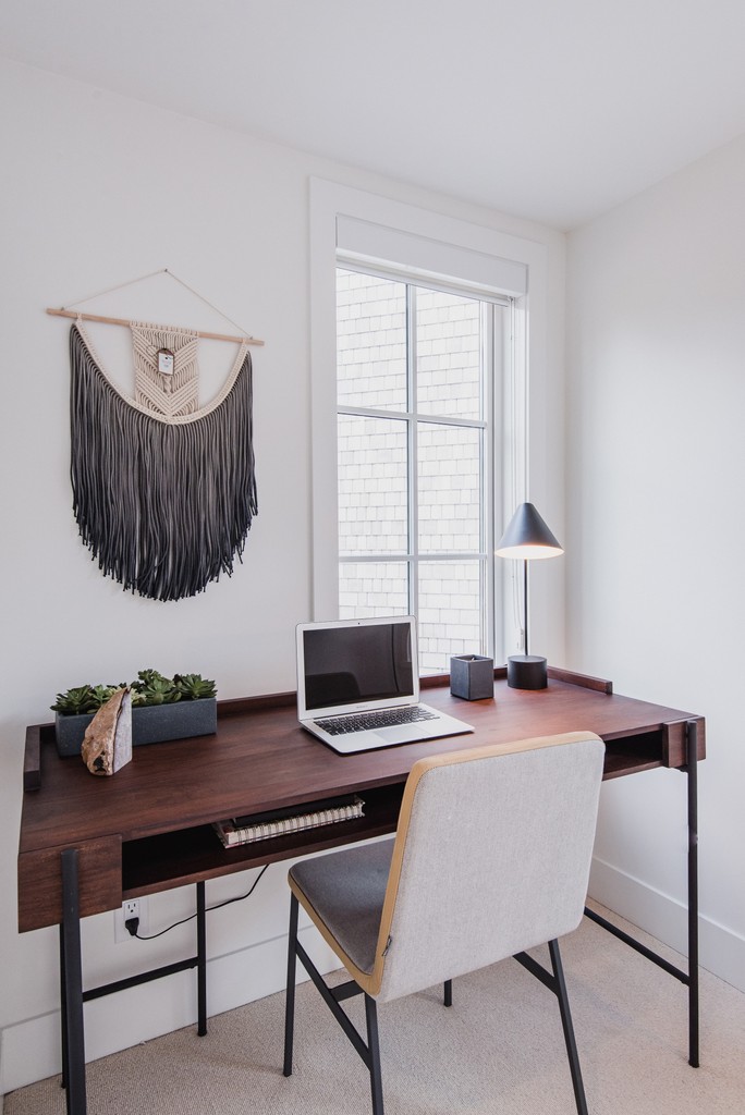 Creative Corners - here's some inspiration for a quiet study area or a work-from-home space in our sold out Edgemont Walk townhome community in North Vancouver.  This cozy corner is extra bight with an oversized window to make the space as flexible as possible.