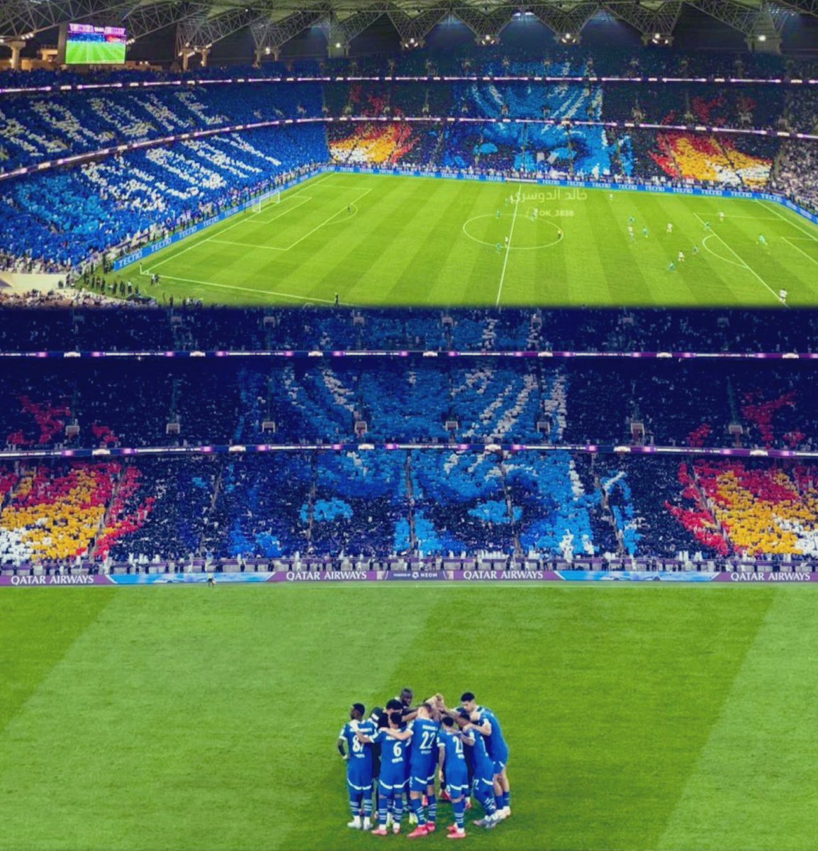 جمهور #الهلال «بطل» مثل فريقه، ويفوز بكل تحديات الإدهاش والمتعة في كرة القدم، آخرها كان الليلة في مباراة #الهلال_غوانغجو .. لوحة جماهيرية «عالمية» أسطورية، ستكون حديث عشاق اللعبة على امتداد العالم.

▫️ حقيقة ||  سواء كان الملعب كبيرًا، أو صغيرًا، سواء كان في الرياض أو خارجها..