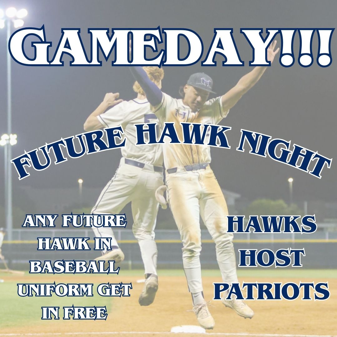 HendricksonBB's tweet image. IT'S GAMEDAY!!!!! Final Regular Season Game of the '25 campaign. Come out and support your Hawks! Any Future Hawk that wears their uniform top will get in free! See everyone at the Ballpark! GO HAWKS!! #IGYB #futurehawks #bluecollarboys #letsplaytomorrow