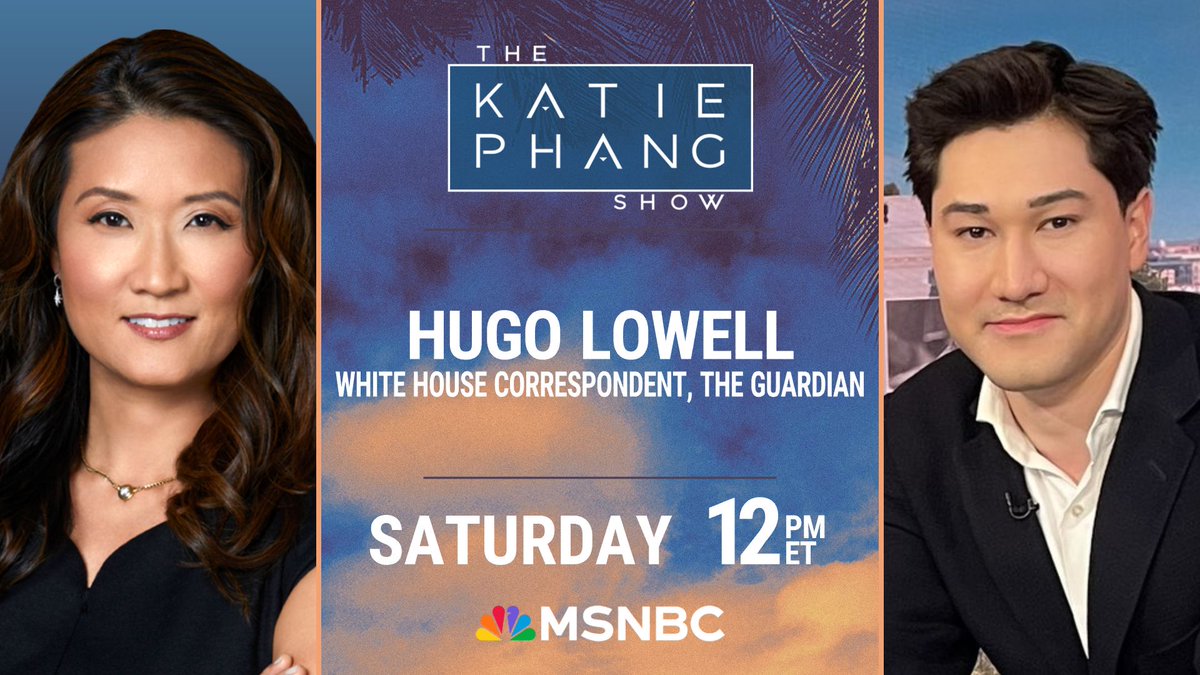 The Katie Phang Show (@katiephangshow) on Twitter photo Security threat inside the Pentagon? <a href="/hugolowell/">Hugo Lowell</a> joins <a href="/KatiePhang/">Katie Phang</a> with the latest on Defense Secretary Pete Hegseth as questions swirl around Hegseth’s leadership and the state of our national security. Tune in this Saturday 12 pm ET! #KatiePhangShow Security threat inside the Pentagon? <a href="/hugolowell/">Hugo Lowell</a> joins <a href="/KatiePhang/">Katie Phang</a> with the latest on Defense Secretary Pete Hegseth as questions swirl around Hegseth’s leadership and the state of our national security. Tune in this Saturday 12 pm ET! #KatiePhangShow