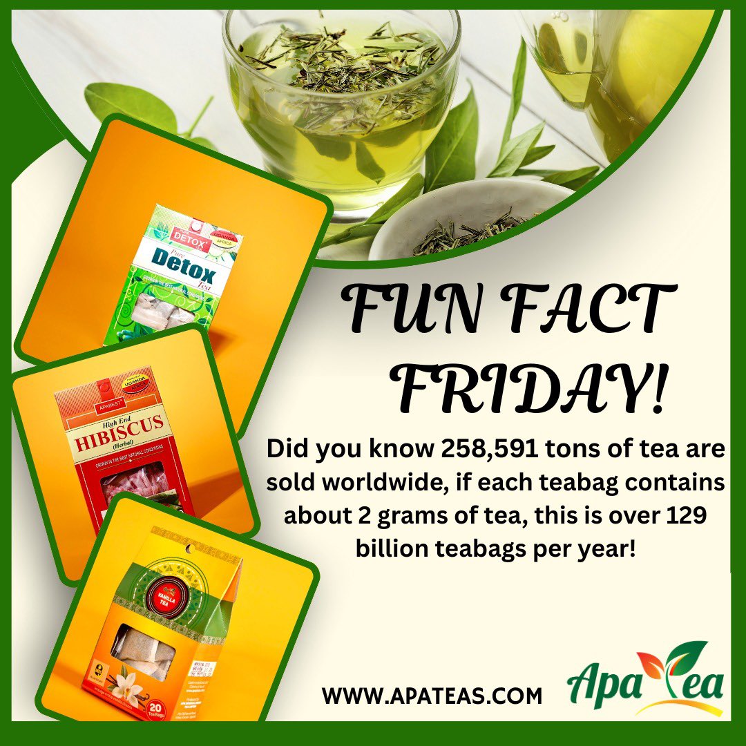 Theofficiallapa's tweet image. It’s that time of the week, Fun fact Friday, your chance to learn something new about tea every week😁💚 #APATea #Teabags #FunFactFriday #Naturalblends #Healthandwellness