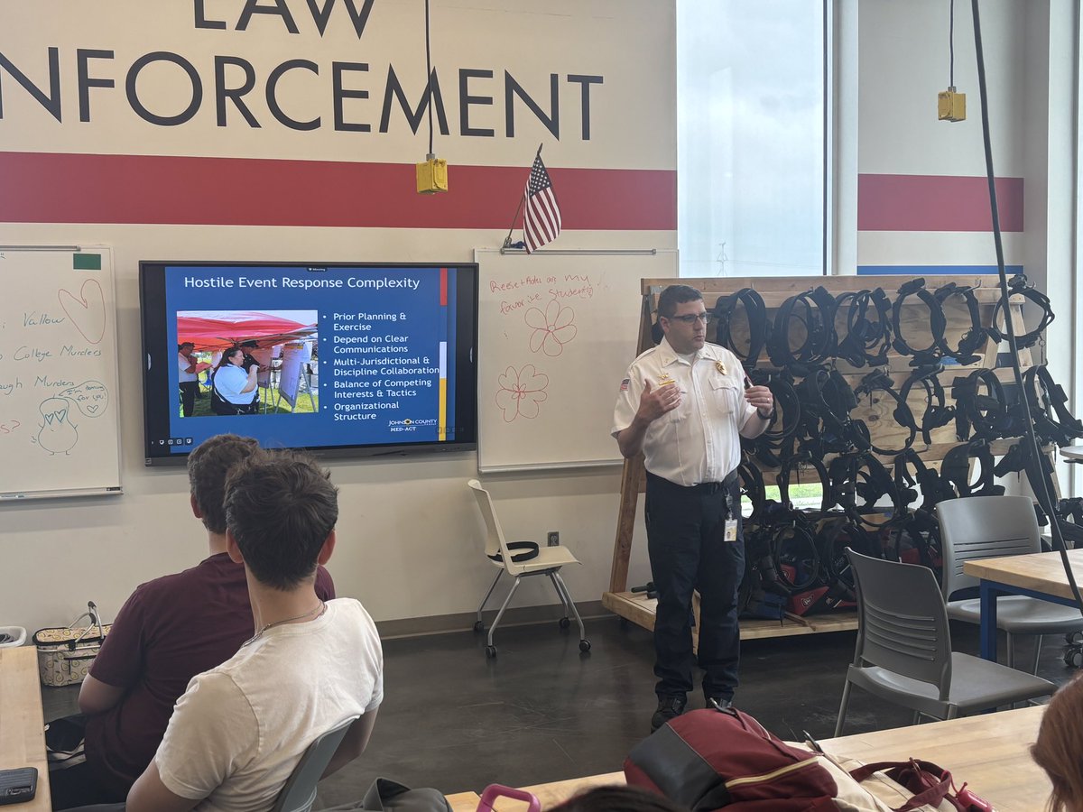 Olathe West Public Safety Academy (@owpsacademy) on Twitter photo Follow up on our Sr scenario on hostile events on Wed, Chief Sare & Winger w/ MedAct came in today to talk real world and 1st hand experience from Aurora, CO 2012 in mass casualty incidents. Thankful to partner with <a href="/JoCoMedAct/">JoCo MED-ACT</a>. <a href="/OlathePathways/">Olathe Career Pathways</a> <a href="/MaBlackOW/">Megan Black</a> Follow up on our Sr scenario on hostile events on Wed, Chief Sare & Winger w/ MedAct came in today to talk real world and 1st hand experience from Aurora, CO 2012 in mass casualty incidents. Thankful to partner with <a href="/JoCoMedAct/">JoCo MED-ACT</a>. <a href="/OlathePathways/">Olathe Career Pathways</a> <a href="/MaBlackOW/">Megan Black</a>