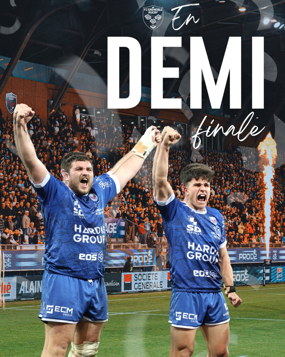 Le FCG est en DEMI-FINALE de ProD2, à domicile ! Quelle saison !! ❤️‍🔥

Date : La demi-finale se jouera le jeudi 29 mai ou le vendredi 30 mai à 21h. Le FCG ne connaîtra le jour définitif de son match uniquement à la fin du championnat régulier, soit le 16 mai au soir. 

Les infos