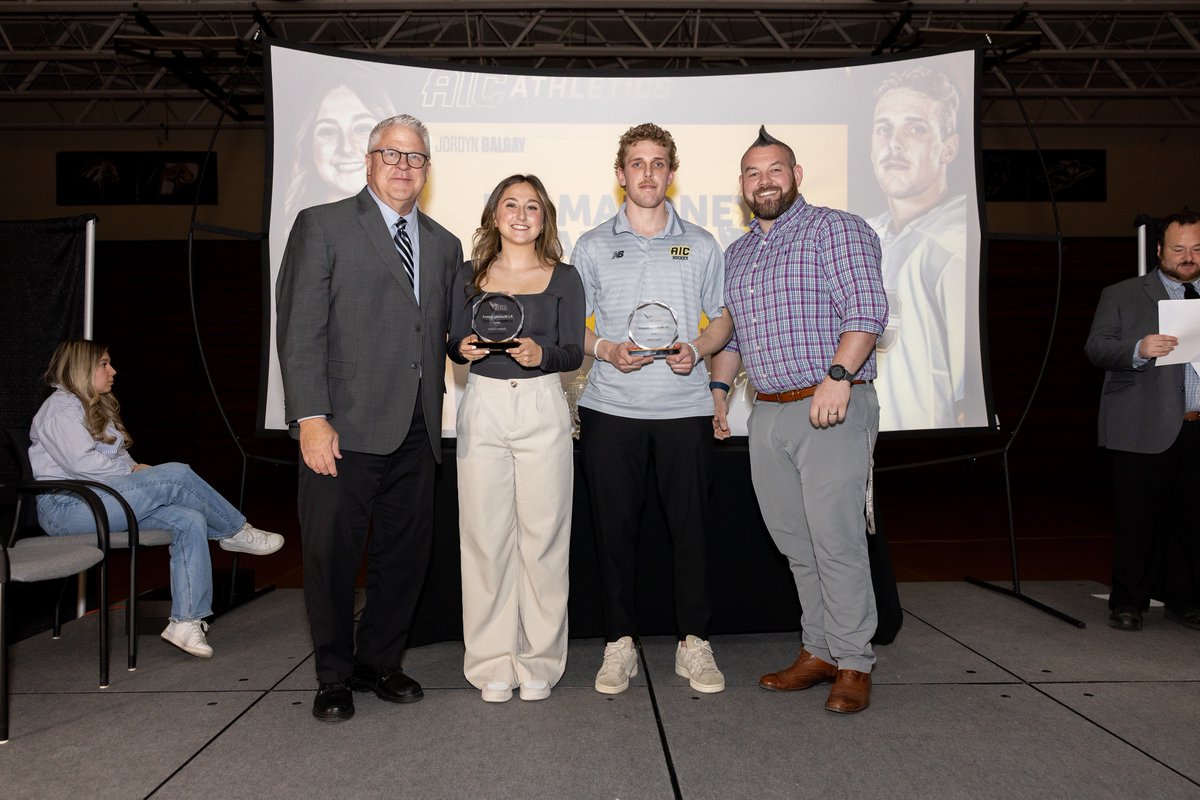 AIC (@aiconcampus) on Twitter photo What a night! <a href="/aicathletics/">AIC Athletics</a> & the Student-Athlete Advisory Committee celebrated our incredible student-athletes at the annual Athletics Awards Ceremony 🏆💛🖤
Congrats to all the honorees! 👏🏼🎉
📸 See the full album: facebook.com/media/set?vani… What a night! <a href="/aicathletics/">AIC Athletics</a> & the Student-Athlete Advisory Committee celebrated our incredible student-athletes at the annual Athletics Awards Ceremony 🏆💛🖤
Congrats to all the honorees! 👏🏼🎉
📸 See the full album: facebook.com/media/set?vani…