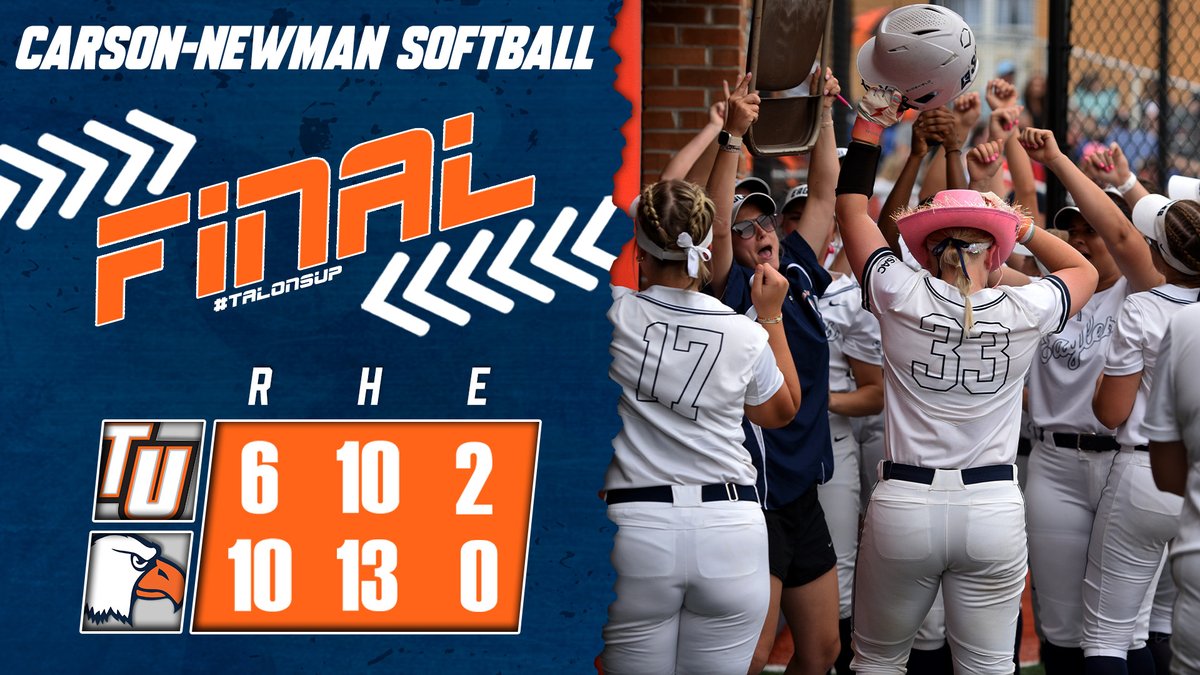 Carson-Newman Athletics (@cn_eagles) on Twitter photo GAME WON👊
C-N mashes four home runs to pull away from in-state rival Tusculum in game one of the best-of-three!
<a href="/cnsball/">Carson-Newman Softball</a> x #TalonsUp🦅 GAME WON👊
C-N mashes four home runs to pull away from in-state rival Tusculum in game one of the best-of-three!
<a href="/cnsball/">Carson-Newman Softball</a> x #TalonsUp🦅