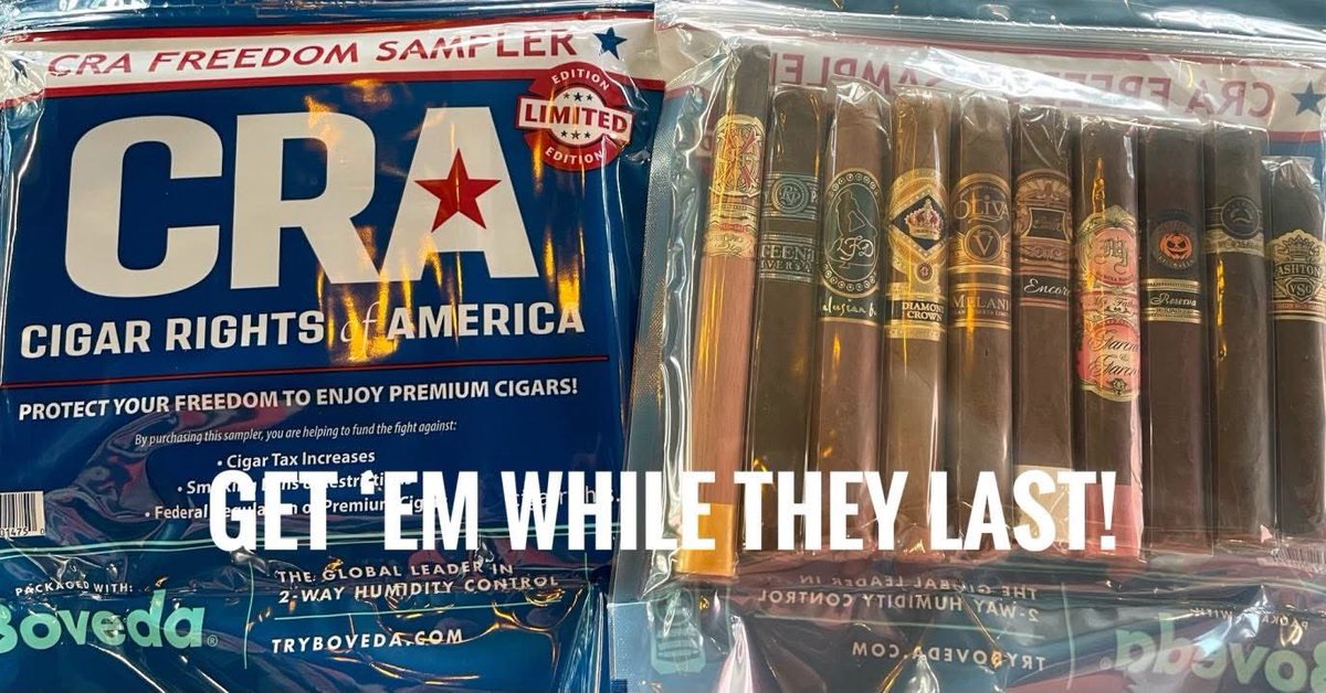 Beverley Cigar Store (@beverley_cigar) on Twitter photo The limited edition Spring CRA Freedom Sampler has arrived! Shop downtown this weekend. Open until 10pm tonight & Saturday.
11-7 Sunday.
<a href="/CigarRights/">CigarRightsOfAmerica</a>
#beverleycigarstore #cigars #cigarrightsofamerica #cra #stauntonva The limited edition Spring CRA Freedom Sampler has arrived! Shop downtown this weekend. Open until 10pm tonight & Saturday.
11-7 Sunday.
<a href="/CigarRights/">CigarRightsOfAmerica</a>
#beverleycigarstore #cigars #cigarrightsofamerica #cra #stauntonva