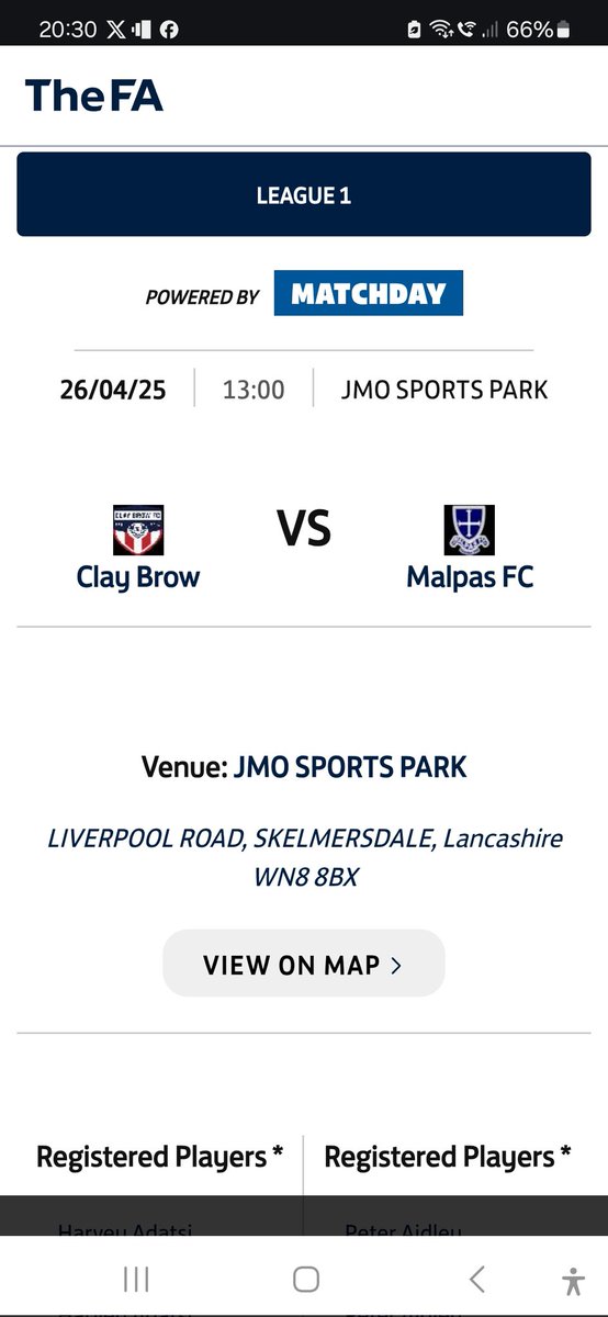 Tomorrow's match we play at <a href="/ClayBrowfc/">Claybrow F.C</a> KO 1pm. Come on Malpas!! It's now or never !!