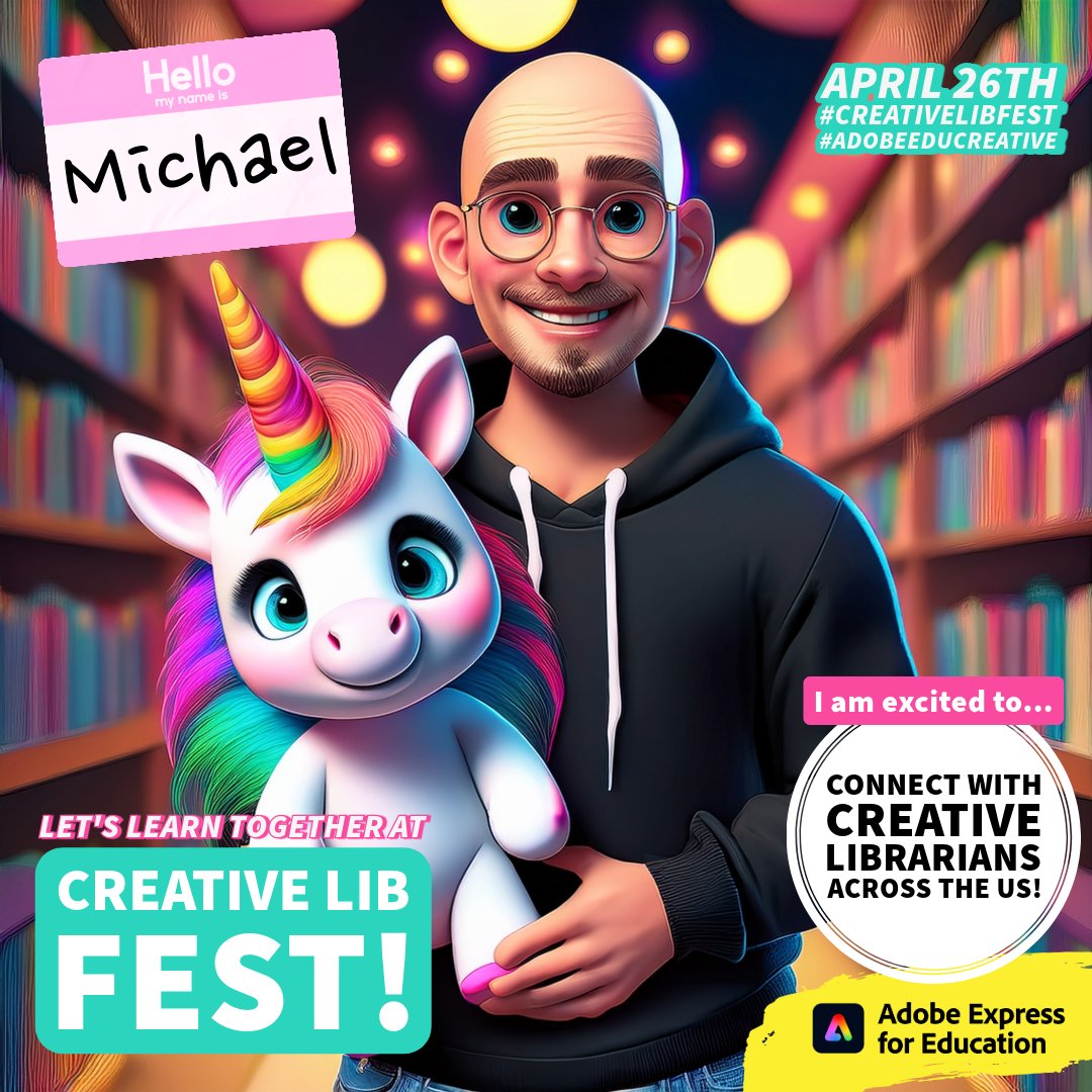 The wait is almost over—Creative Lib Fest is happening TOMORROW! 
I am not an librarian, but I'm still attending!
🎉 📷 Still need to register? adobe.ly/creativelibfest