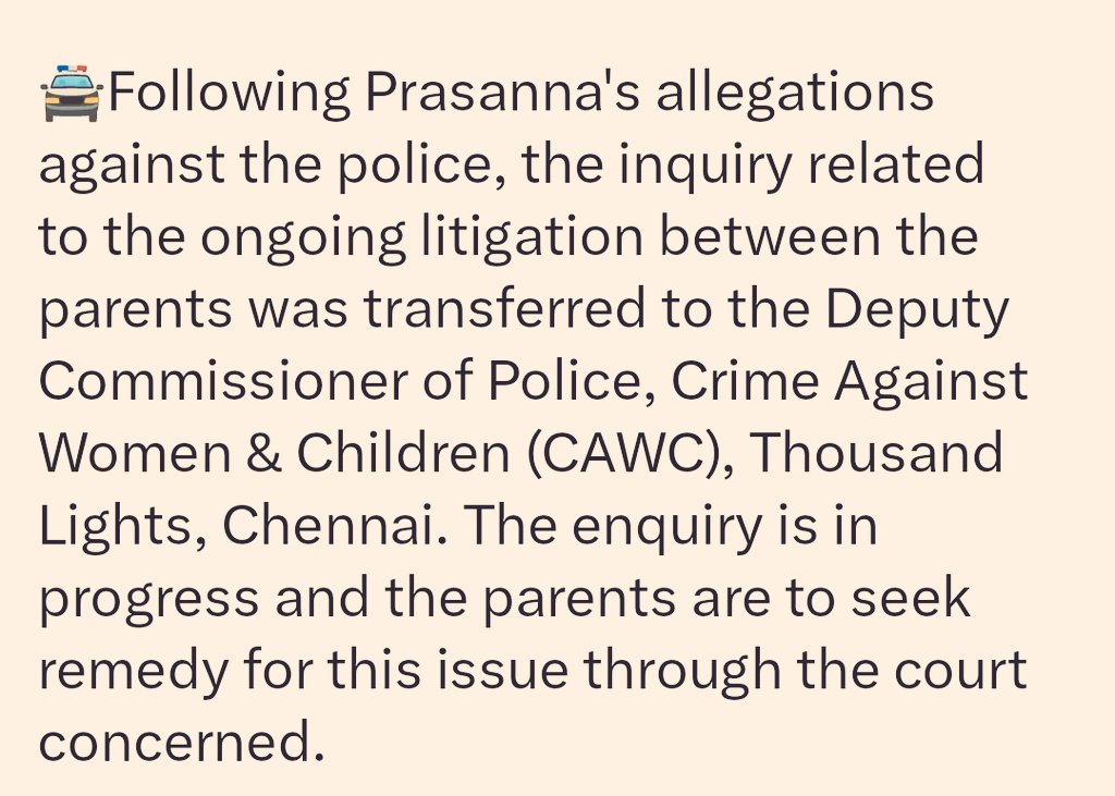 Dear <a href="/chennaipolice_/">GREATER CHENNAI POLICE -GCP</a> 

If u knew it's a matter of custody

if u knew child is with father and 

if u also knew that remedy in this case lied with court as per ur own admission here in the post

why did you get involved in the first place ? Why you picked up his friend? 🤑