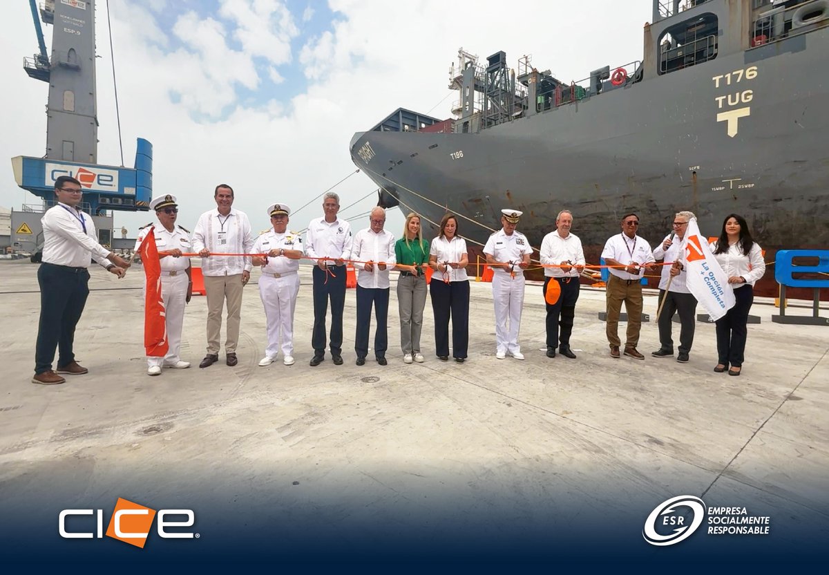 grupo_cice's tweet photo. Veracruz se consolida como un punto estratégico para el comercio exterior nacional e internacional con el inicio de operaciones de la nueva Terminal Semiespecializada de Contenedores y Carga Proyecto de Grupo CICE, ubicada en la Bahía Norte del Puerto de Veracruz. https://t.co/5EqVBsfYaP
