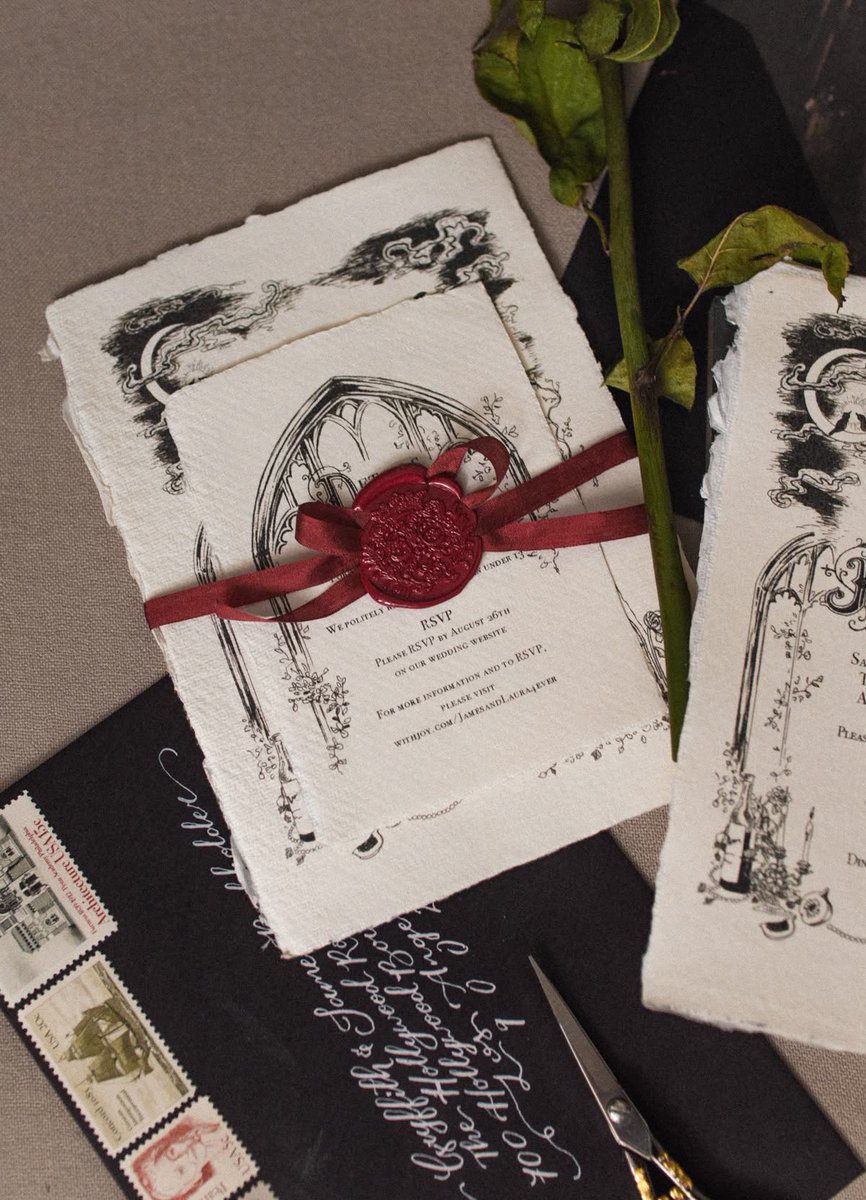 gothic inspired invitations