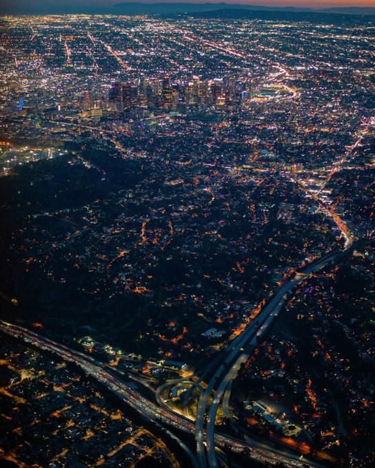 Aerial view of Los Angeles, California 🇺🇸