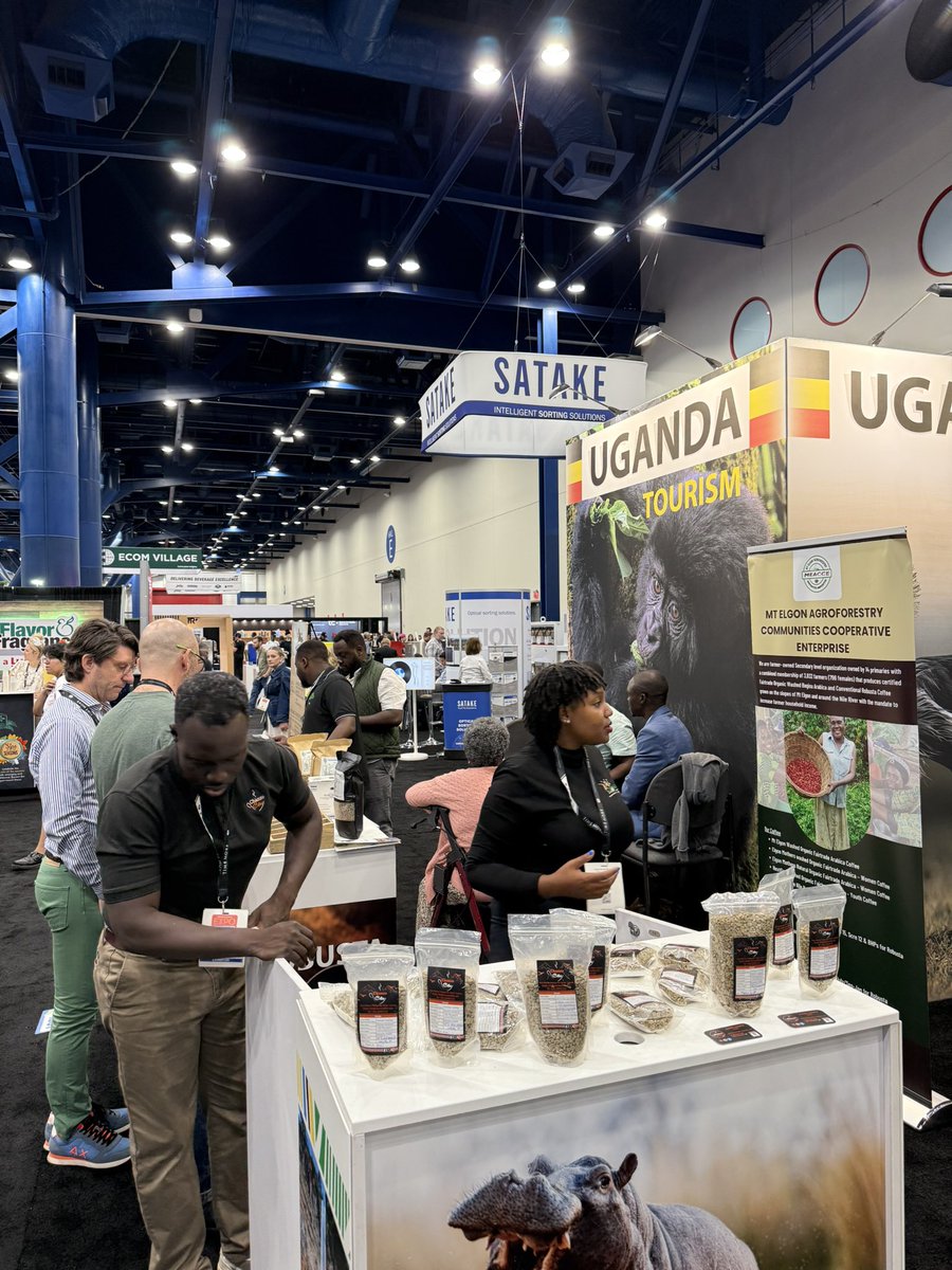UgaEmbaWashDC's tweet image. This weekend, Uganda Embassy along with @MAAIF_Uganda, is exhibiting Uganda’s high quality organic speciality coffee at U.S largest B2B specialty coffee trade show. @SpecialtyCoffee