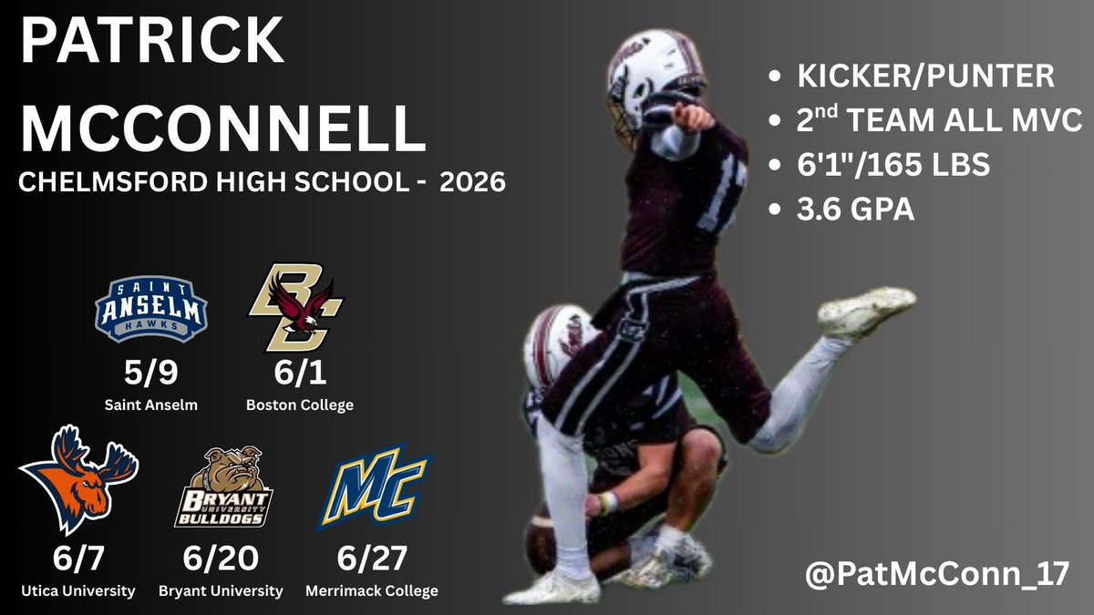 Patrick McConnell (@patmcconn_17) on Twitter photo โผ๏ธCoachesโผ๏ธ
Hereโs my camp circuit for the offseason. Canโt wait to compete this summer!!
<a href="/_LionsAthletics/">Chelmsford HS Athletics</a> <a href="/ChelmsfordFb/">CHS Football ๐ฆ</a> <a href="/coachpeterson40/">George Peterson</a> โผ๏ธCoachesโผ๏ธ
Hereโs my camp circuit for the offseason. Canโt wait to compete this summer!!
<a href="/_LionsAthletics/">Chelmsford HS Athletics</a> <a href="/ChelmsfordFb/">CHS Football ๐ฆ</a> <a href="/coachpeterson40/">George Peterson</a>