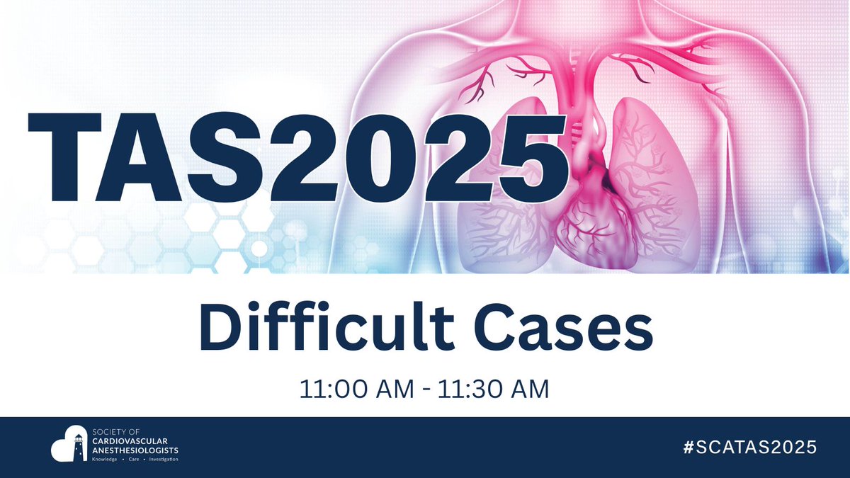#SCATAS2025 is officially underway! We hope you enjoyed learning more about this year's Difficult Cases.