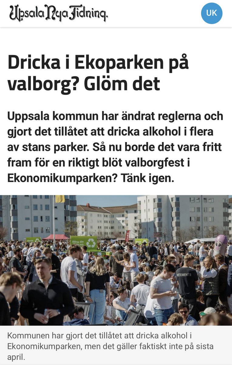 Nu har vi äntligen tillåtit vuxna människor att dricka en öl i ekonomikumparken! Men på sista april, typ den enda dagen många människor vill göra det, så sätter byråkratin stopp i alla fall 🤦🏼‍♀️