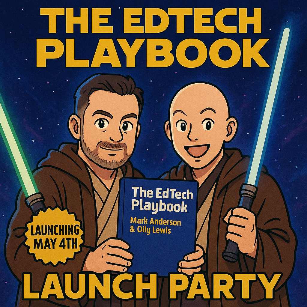 I am beyond thrilled to finally have a copy of #TheEdTechPlaybook in my hands. It goes live on May 4th and @Olewis_coaching and I are holding a launch party. Fancy it? I'll pop the link in replies if you'd like to join us and some special guests! #EdTech #AiInEdu #AiInEducation