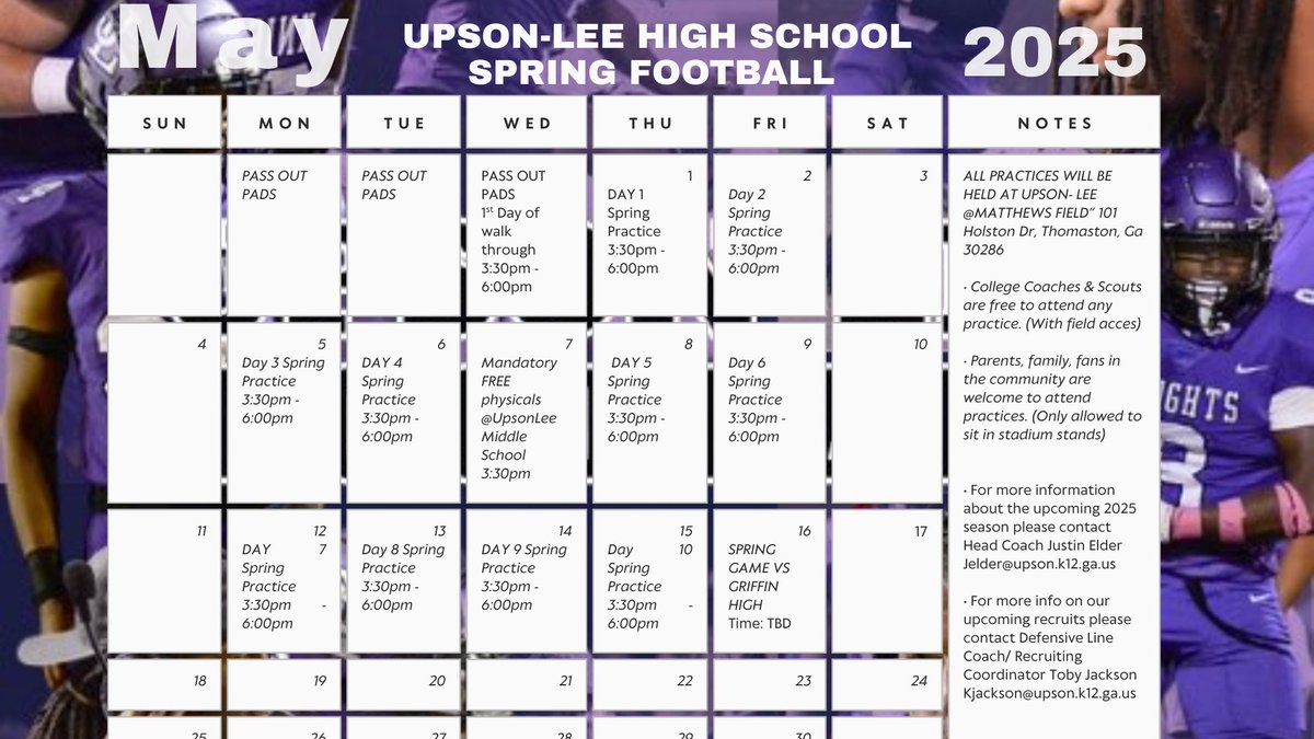 Upson Lee Football (@ul_football1) on Twitter photo ATTENTION COLLEGE COACHES!!!
WE got DOGS that will be an asset to your university and football program stop by <a href="/UL_Football1/">Upson Lee Football</a> this spring to check out the ballers we have. We got college prospects for 2026, 2027 and 2028. #wework #upsonlee #SmartFastPhysical #wedevelop ATTENTION COLLEGE COACHES!!!
WE got DOGS that will be an asset to your university and football program stop by <a href="/UL_Football1/">Upson Lee Football</a> this spring to check out the ballers we have. We got college prospects for 2026, 2027 and 2028. #wework #upsonlee #SmartFastPhysical #wedevelop