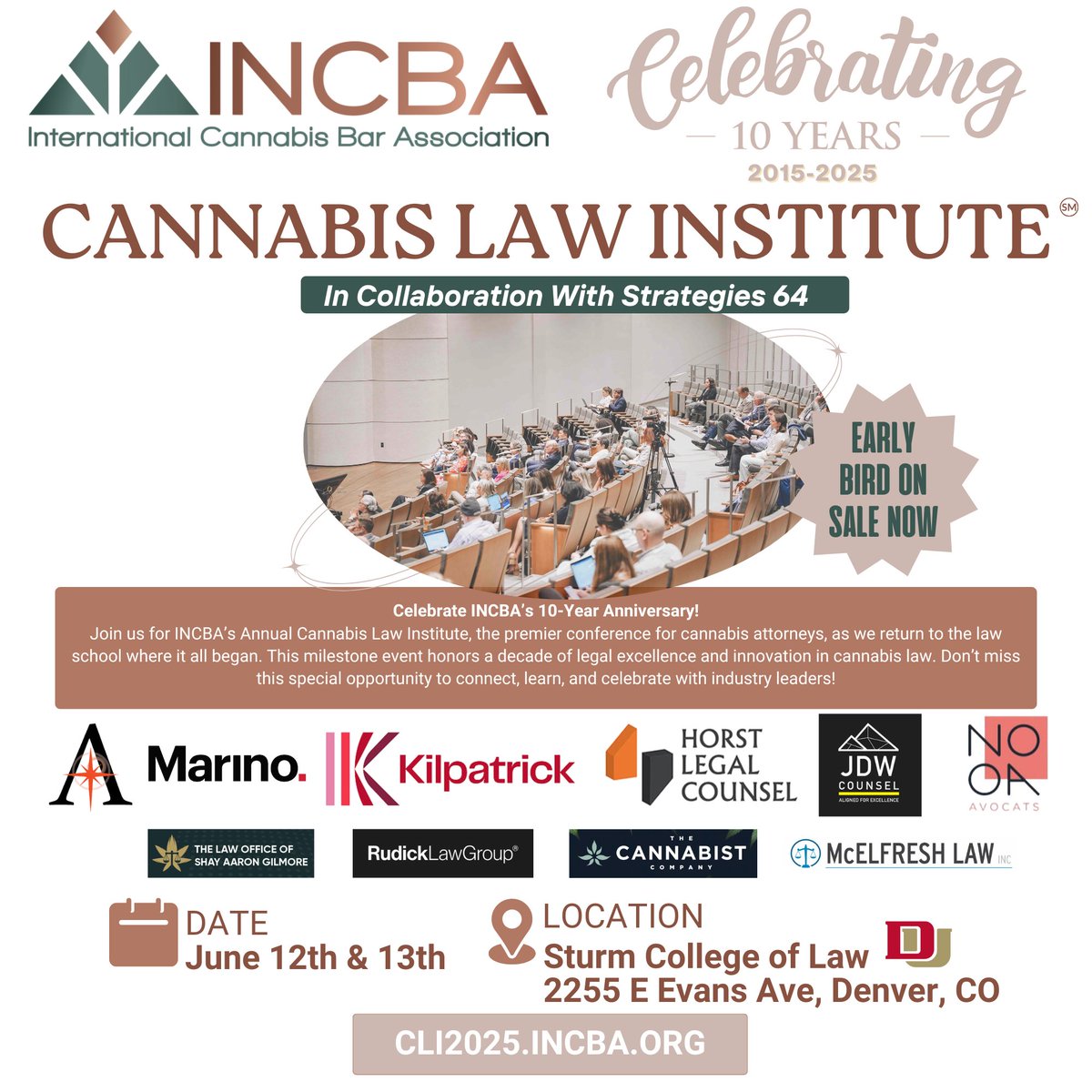 🚨 FINAL DAY for Early Bird Pricing! 🚨
Secure your spot at the 2025 Cannabis Law Institute by 4/25!
✅ CLE credit
✅ Expert panels
✅ Industry networking
🗓️ June 12–13
🔗 CLI2025.INCBA.ORG
#CannabisLaw #CLE #INCBA #CLI2025 #LegalProfessionals