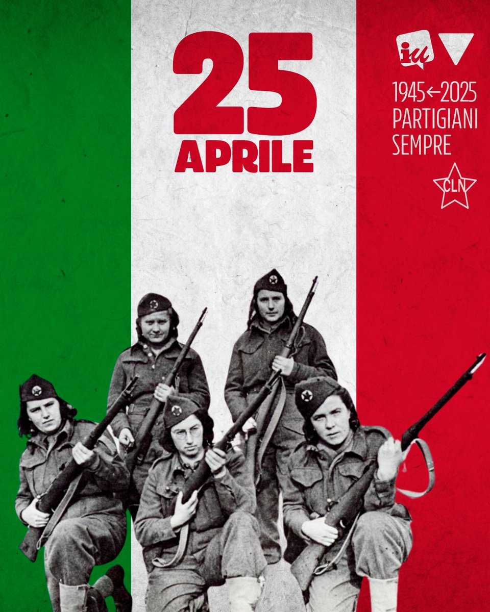 Hoy también honramos la lucha antifascista que liberó Italia. 80 años de aquel 25 de abril de resistencia, memoria y dignidad contra la barbarie.

Partigiani sempre.