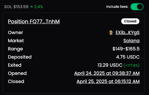 177% in &lt; 24hrs

Early users making big % returns trying out range perps.