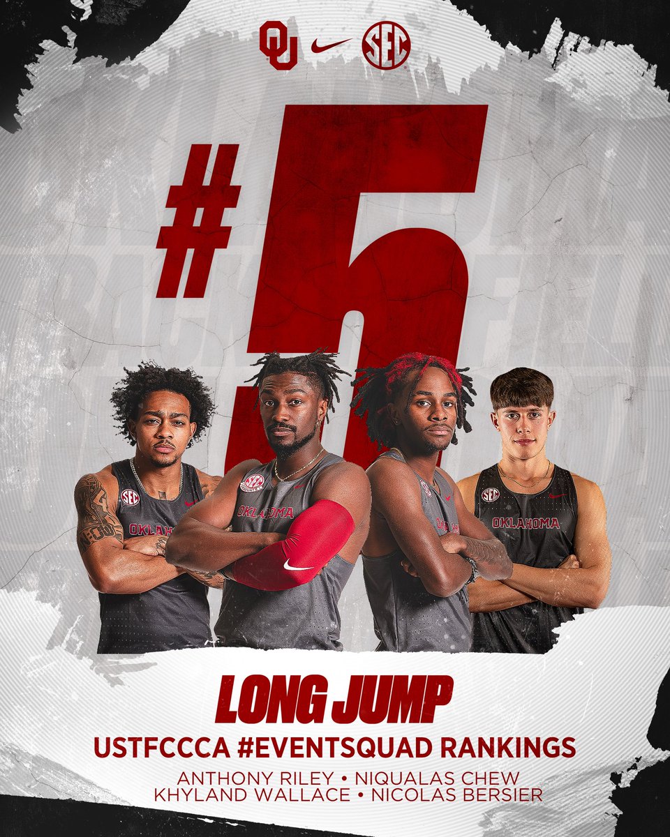 OU_Track's tweet photo. Our top-5️⃣ men’s #EventSquads https://t.co/zYsJHCg3tu