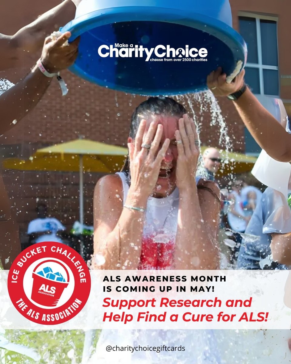 CharityChoice | Charity Gift Cards (@charitychoice) on Twitter photo Remember the ALS Ice Bucket Challenge? It was a fun effort to raise $$ for ALS research. There’s no cure . . . yet. But there's hope.
Support #ALS research the easy way (see our website & get a gift card) or do your own Ice Bucket Challenge!
<a href="/alsassociation/">The ALS Association</a> <a href="/LesTurnerALS/">Les Turner ALS Foundation</a> <a href="/ALSHF/">ALS Hope Foundation</a> Remember the ALS Ice Bucket Challenge? It was a fun effort to raise $$ for ALS research. There’s no cure . . . yet. But there's hope.
Support #ALS research the easy way (see our website & get a gift card) or do your own Ice Bucket Challenge!
<a href="/alsassociation/">The ALS Association</a> <a href="/LesTurnerALS/">Les Turner ALS Foundation</a> <a href="/ALSHF/">ALS Hope Foundation</a>