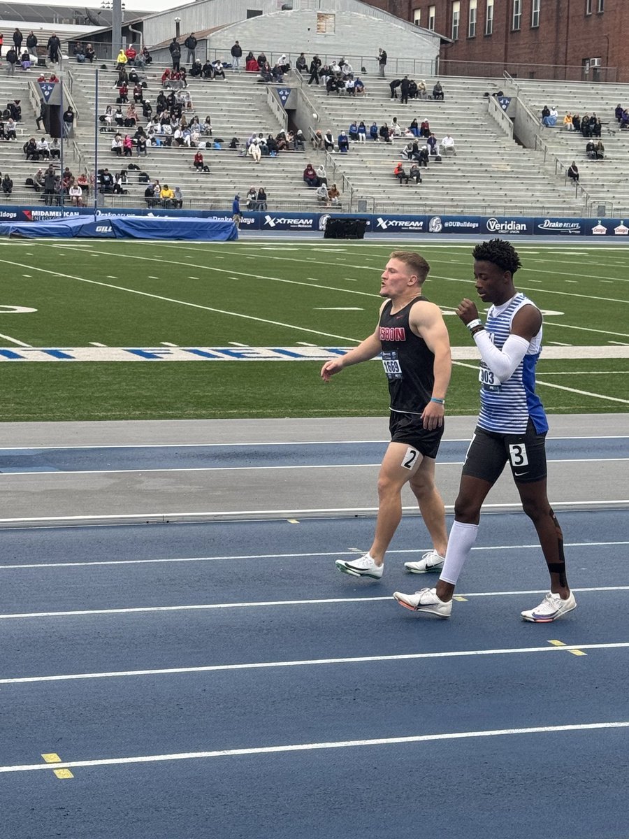 <a href="/tiernanboots/">Tiernan Boots</a> finishes 12 of 32 competitors at <a href="/DrakeRelays/">Drake Relays</a>!