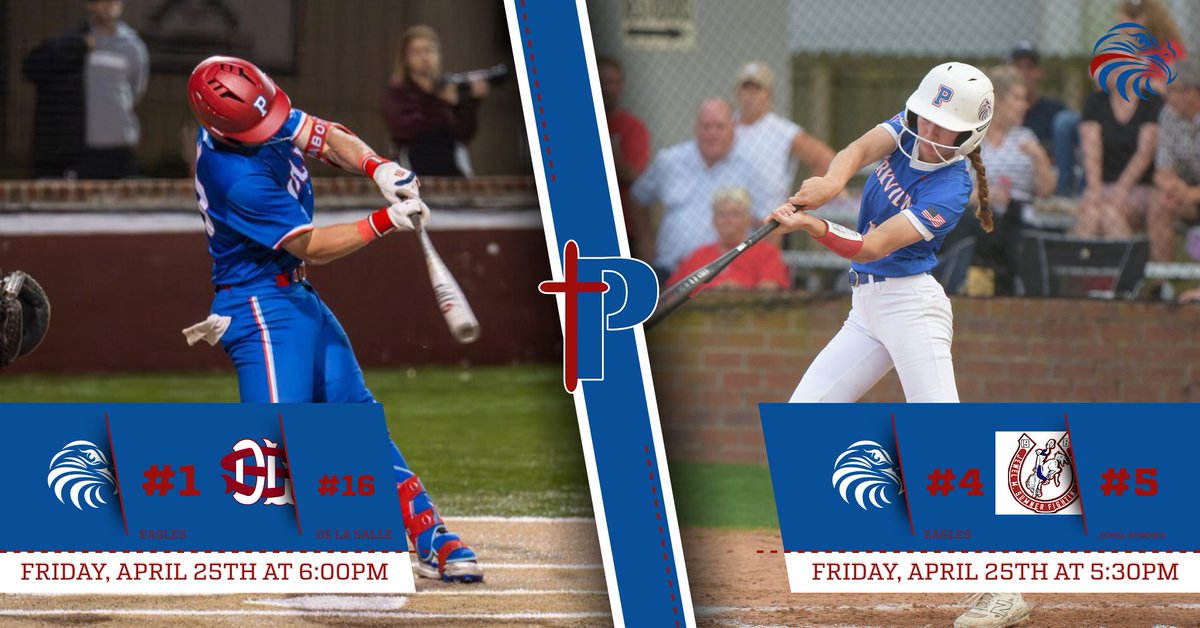 ⚾️🥎 Big night at PBS!
Baseball Game 2 vs De La Salle at 6PM 🦅
Softball Quarterfinals vs Jewel Sumner at 5:30PM 🥎
#PBSBaseball #PBSSoftball #GoEagles #PlayoffPush