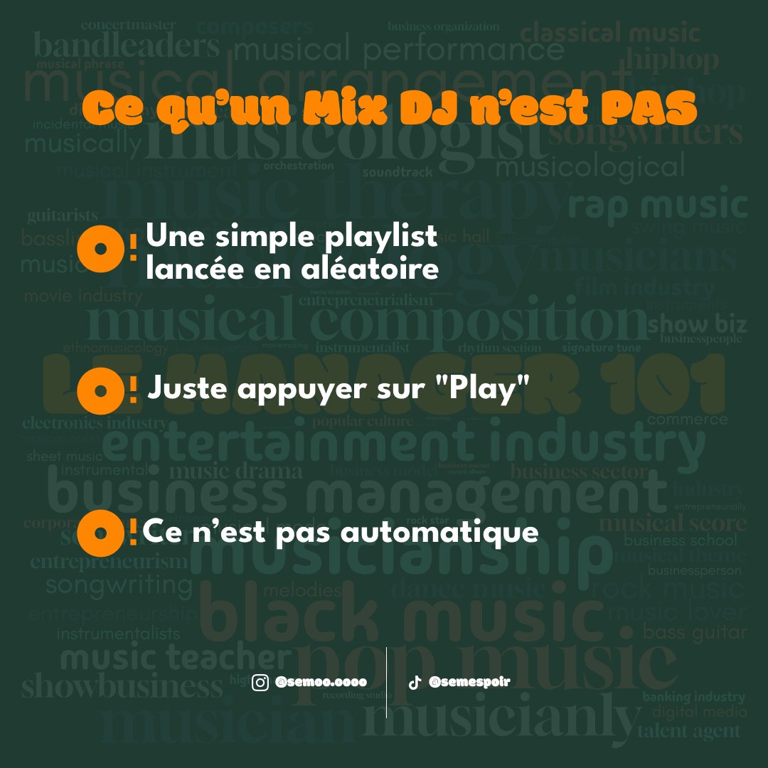 🎧 Tu crois qu’un DJ balance juste une playlist et c’est réglé ?
Tu vas être surpris 😏

On t’explique ce qu’est vraiment un mix DJ
👉 Ce que fait un DJ derrière ses platines
👉 Pourquoi c’est pas du hasard
👉 Et comment toi aussi tu peux t’y mettre
