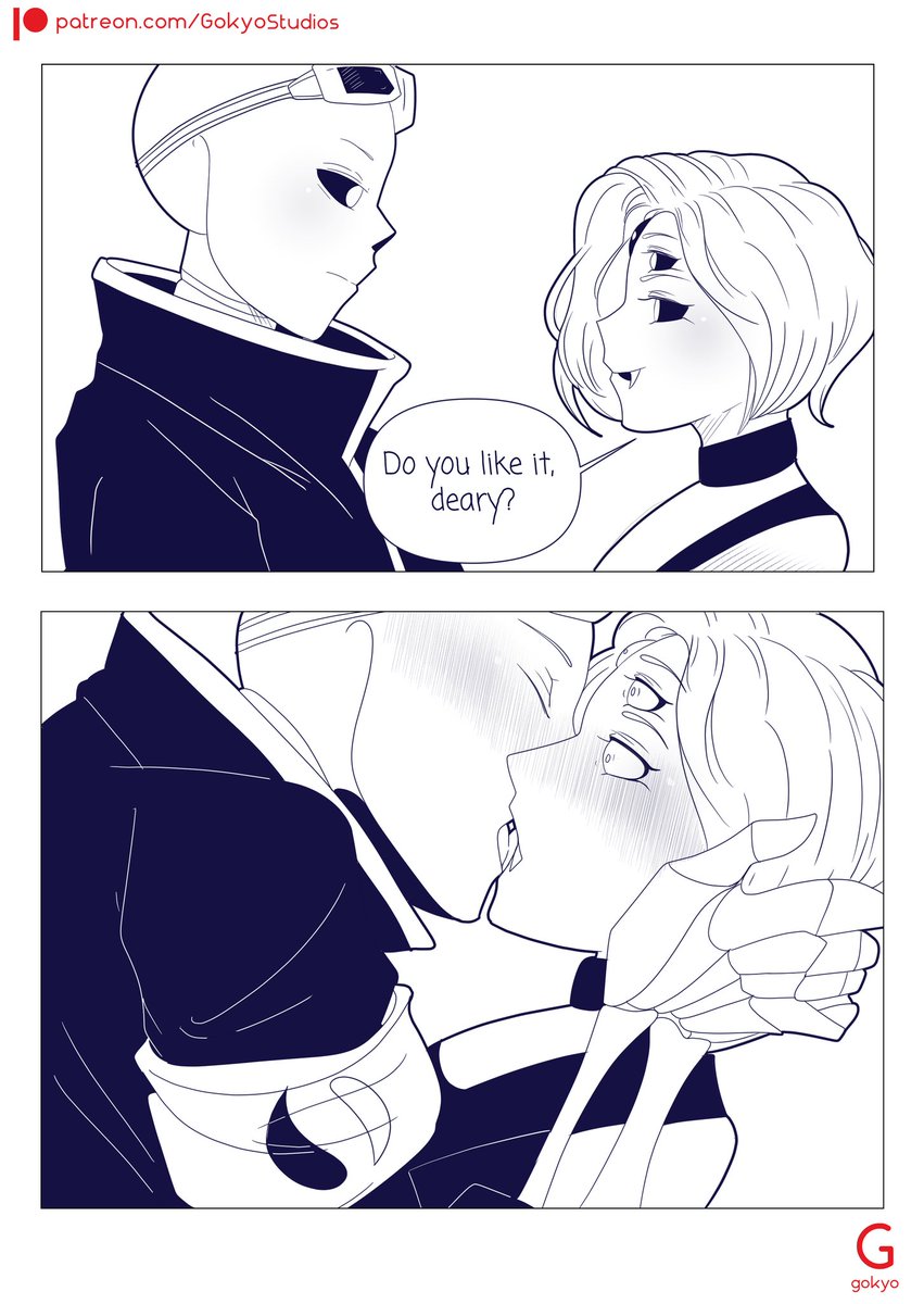 Underweb_Au's tweet image. She didn't expect her boyfriend to like her outfit so much. She's madly in love with Tyson. 
Tyson by @Paxi_Suru 
#Cursetale #Underweb #comic