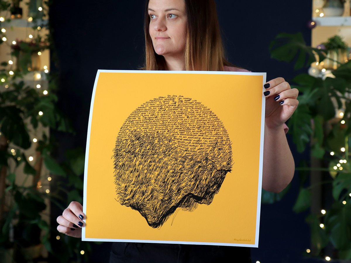 Meaningful Nonsense prints are now available in my shop! There are five styles to choose from and every single print is unique!  

No direct click for algorithm reasons but I trust you can find it!