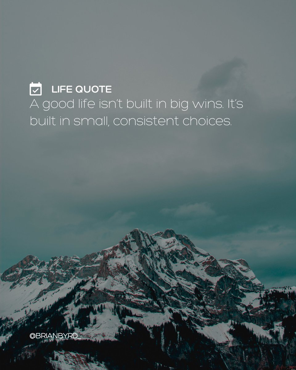 BByrdFW's tweet image. A good life isn’t made overnight.
It’s made in the little “yeses.” The quiet disciplines. The steady steps no one sees.

#ConsistentGrowth #LifeWisdom #DailyDecisions #LeadYourLife