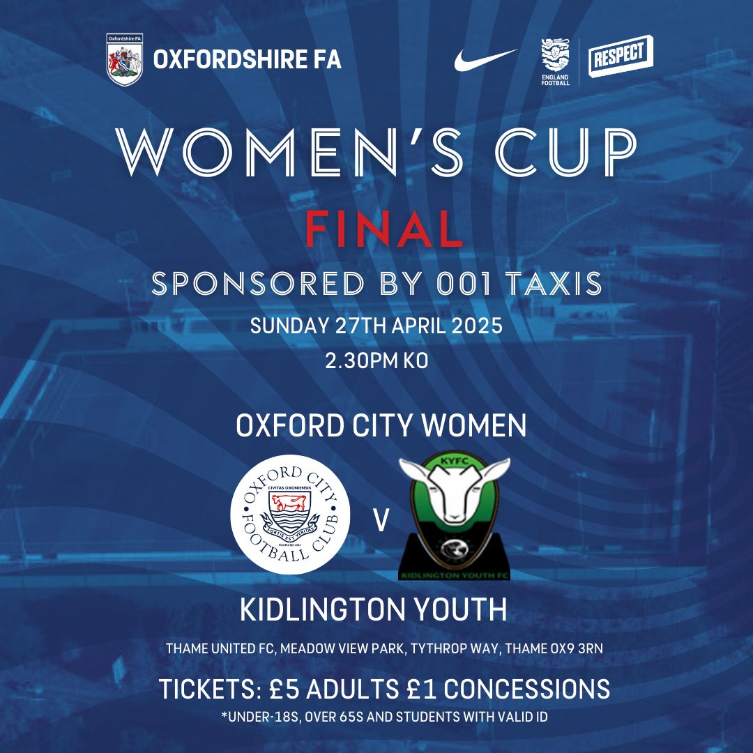 OxCityFC's tweet photo. 🏟 It's matchday. 

🏆 A chance to regain our title and silverware awaits in the @OxfordshireFA Women's Cup Final.

💙 Come on you Hoops!

#OCFC https://t.co/hG0bnLMV0b