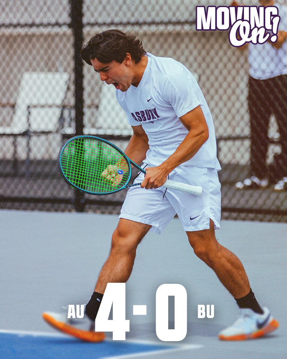 Asbury Athletics (@asburyeagles) on Twitter photo CHAMPIONSHIP BOUND‼️
<a href="/AsburyTennis/">AsburyTennis</a> men’s team defeats Belhaven 4-0, to move on the the @ccofsouth title match tomorrow at 10 AM🏆
📊➡️asburyeagles.com CHAMPIONSHIP BOUND‼️
<a href="/AsburyTennis/">AsburyTennis</a> men’s team defeats Belhaven 4-0, to move on the the @ccofsouth title match tomorrow at 10 AM🏆
📊➡️asburyeagles.com