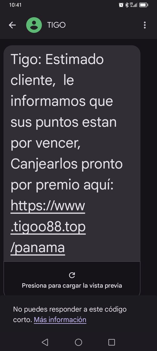 JIsaac_91's tweet photo. Es la segunda vez que recibo este tipo de mensajes en mi buzón, que por cierto llega como remitente en los mensajes oficiales de TIGO @TigoPanama algo que decir? https://t.co/3tv3zs66Zy