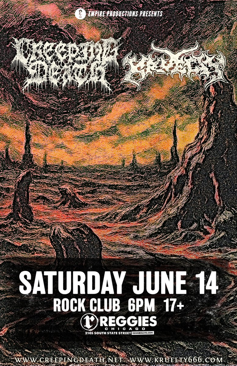 tickets on sale now!

<a href="/CreepingDeathtx/">Creeping Death</a> <a href="/krueltyjphc/">KRUELTY</a> 

🔥🔥🔥

linktr.ee/empireshows