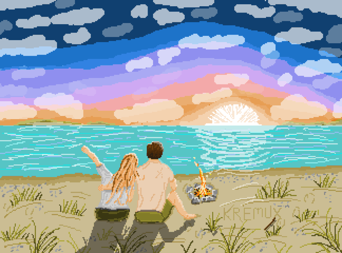 KremuxU's tweet photo. Finding Fulfilment... Gives you reason to be... #Pixel #pixelartist #pixelart #digitalart #ART_PUT #artwork #DigitalArtist #sunsets #SummerVibes
#ArtistOnTwitter #ArtistOnX #nature #summer #pixelfan
#Landscapes #AnimeArt #girls
#natureworld #Pixelで撮影 #couples #sea #beach https://t.co/MAXGwxPFZ6