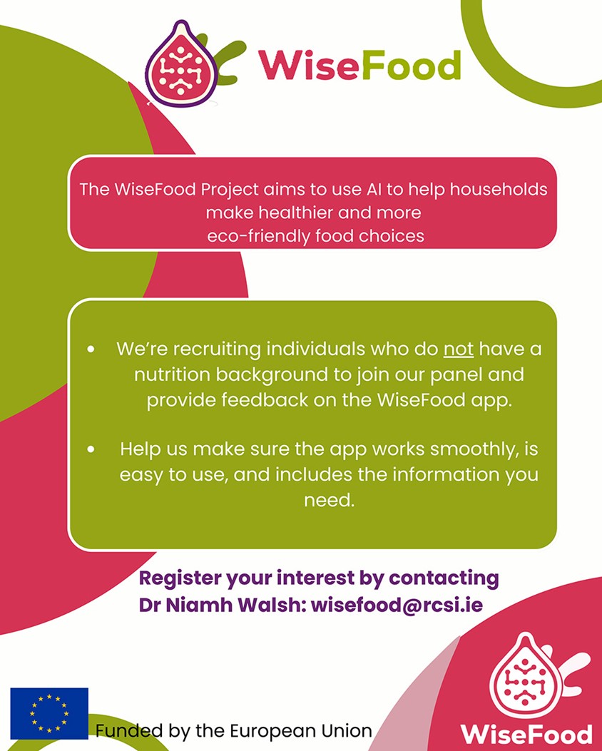 RCSI School of Population Health (@rcsi_pophealth) on Twitter photo At the <a href="/RCSI_PopHealth/">RCSI School of Population Health</a>, WiseFood project aims to use AI to drive sustainable and healthy nutrition choices at a household level. To do this, the research team is creating a stakeholder panel to ensure that the WiseFood app works smoothly, is easy to use and contains the At the <a href="/RCSI_PopHealth/">RCSI School of Population Health</a>, WiseFood project aims to use AI to drive sustainable and healthy nutrition choices at a household level. To do this, the research team is creating a stakeholder panel to ensure that the WiseFood app works smoothly, is easy to use and contains the