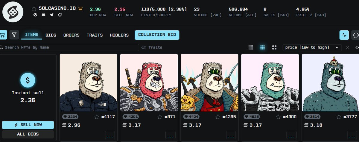 Dansmit84195167's tweet photo. 1 bear keeping us from a 3 $sol floor, up nearly 5% today.

People know it's time to become a bear, and its time to bid more 

@solcasino  $scs https://t.co/EzpQ1ZWc02