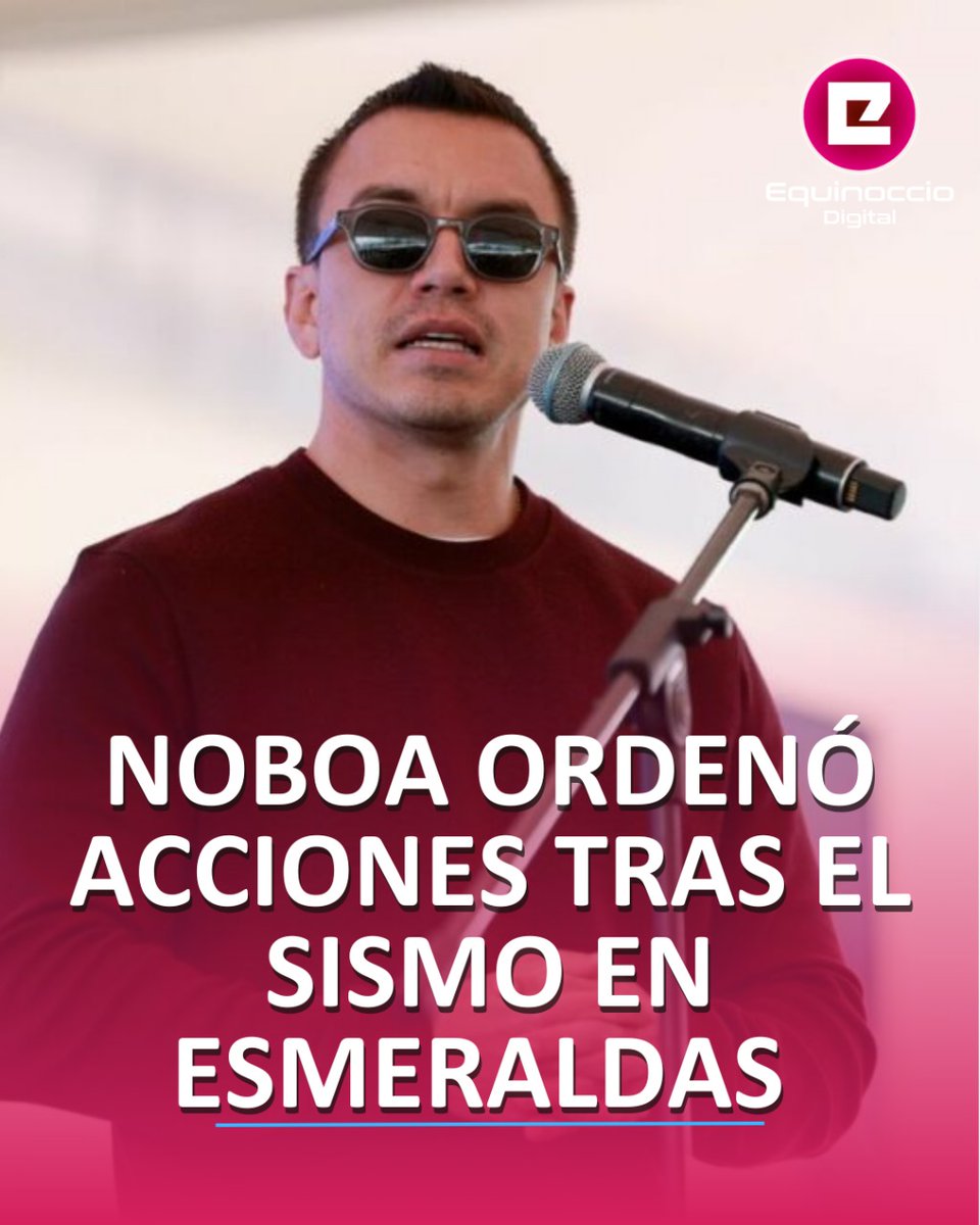 🟣El presidente Daniel Noboa activó acciones de emergencia tras el sismo registrado esta mañana en Esmeraldas. El temblor dejó varios heridos y daños materiales, por lo que se desplegaron brigadas especializadas para brindar atención, levantar información en territorio y