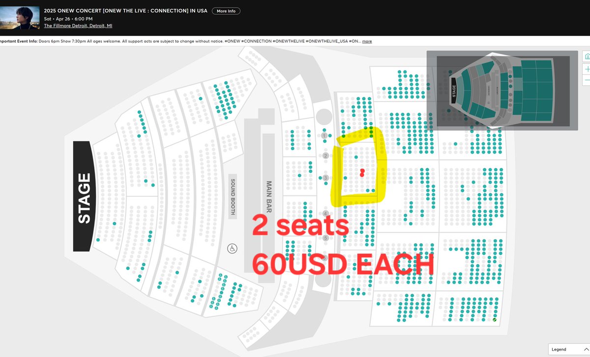 onslisli's tweet photo. Thanks for the repost!
Now selling these two seats for $60 each.
Prefer to sell both together, but totally fine with selling individually.
I can meet at The Fillmore for the transfer. https://t.co/4qLoLmARy4