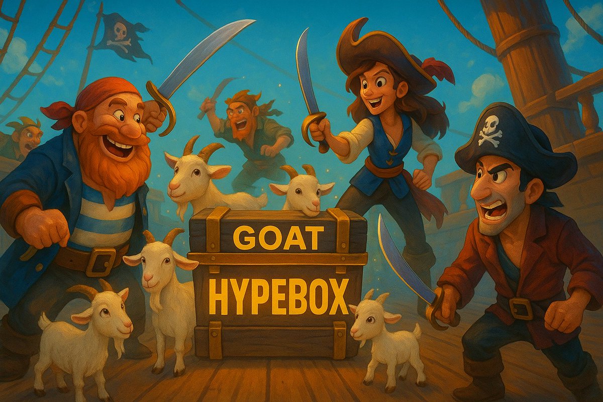 The GOAT HYPEBOX has been discovered on the Factions: Pirate realm! 🐐

Celebrating in style, we'll be giving away:
🐐 6x GOAT HYPEBOX
🐐 3x GOAT HYPEBOX
💰 3,500x GOLD

Follow us, Retweet, and Like to enter!