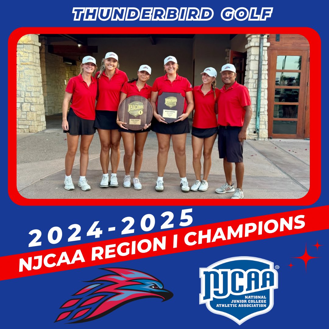 Congratulations to our Women’s Golf team as they captured the Region I Championship yesterday! The Lady T-Birds have now won 22 of the last 24 Region I titles and will compete in the NJCAA DII Women’s Golf National Championship in Boone, IA. Tournament is May 13-16!