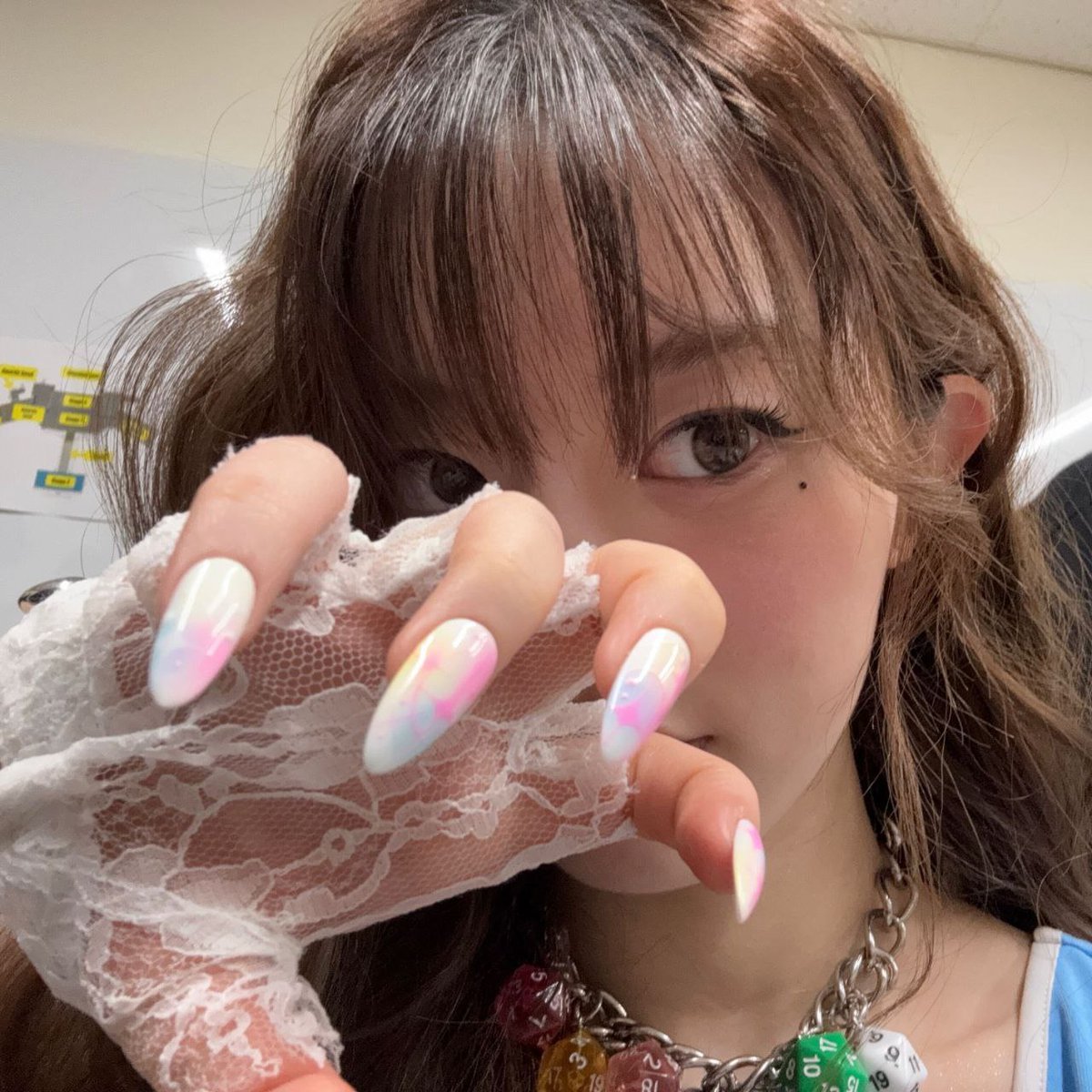 minsju's tweet image. the furry thing on the rightest way—it just similar as me! 💭 when a day shows me so fluffy, it does kind appear with a red ribbon on it. 🎀‼️ keep it calm; my nails are so beautiful today, don't say anything!
