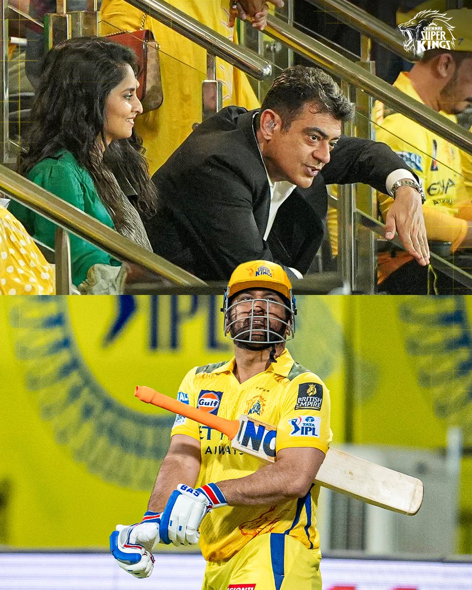 CINEMA x CRICKET 
When the universes collide! 🫂💛

#CSKvSRH #WhistlePodu #Yellove🦁💛