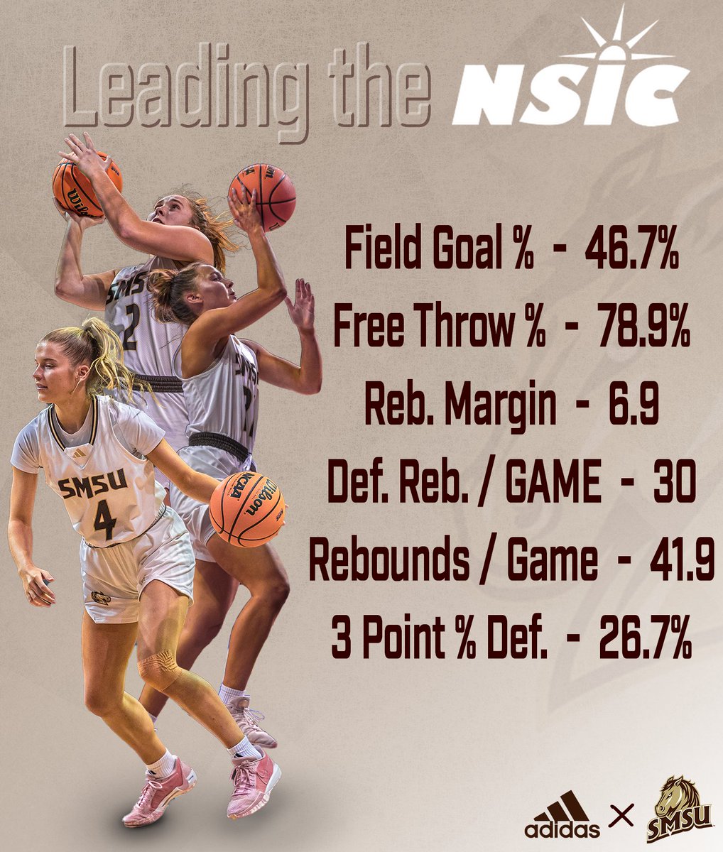 Your Mustangs led the NSIC in 6 statistical categories this season!🐴🏀 #letsride