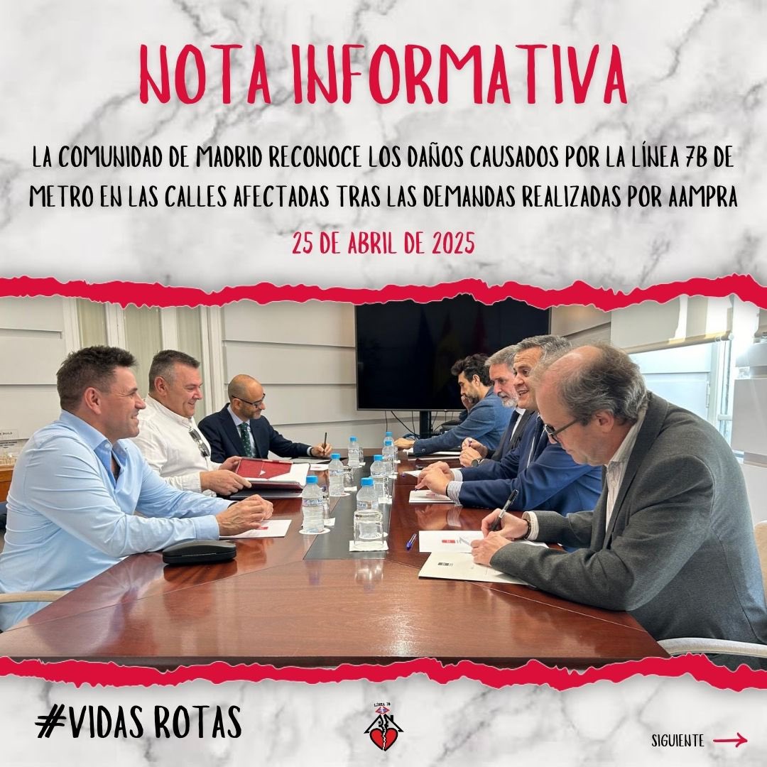 aampramadrid's tweet photo. Hoy es un día muy importante para nuestra asociación y para todos los vecinos y vecinas afectados. Tras años de intenso trabajo, esfuerzo colectivo y reclamaciones legales, la CAM ha reconocido finalmente las demandas que veníamos exigiendo desde hace tiempo.

#VidasRotas https://t.co/ukhl7HvLQE