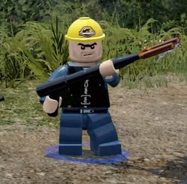 The LEGO Character of the day is Dino Handler Vic from LEGO Jurassic World